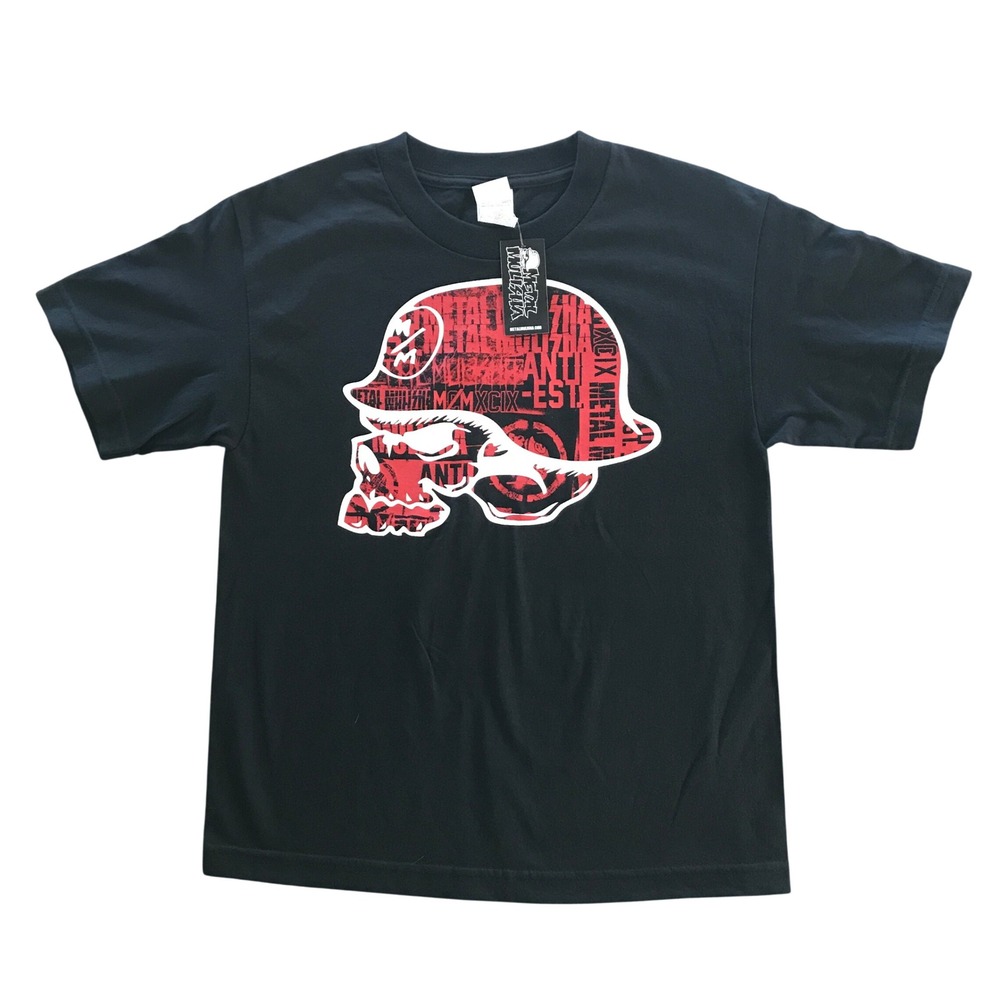 Metal Mulisha Vintage Y2K Skull Graphic T-Shirt Black Red Youth Retail NWT
